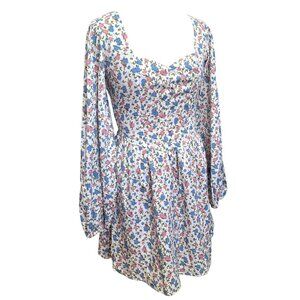 Daisy Street milkmaid corset detail mini dress in spring floral Size M